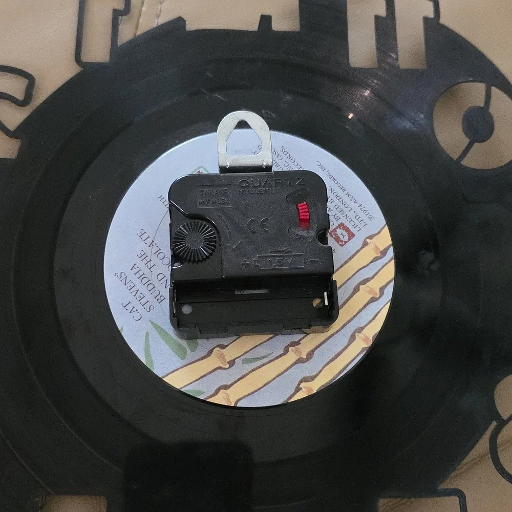 Retro Black Vinyl Record Wall Clock